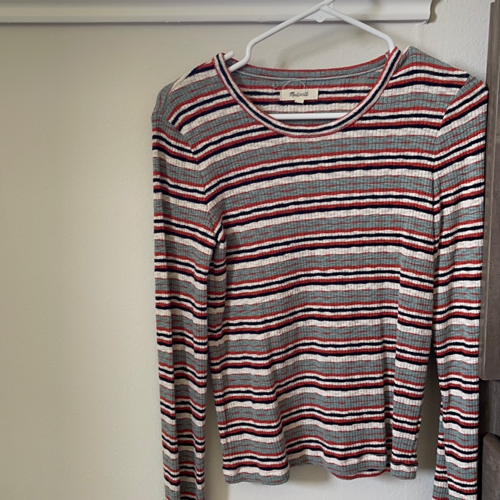Madewell multicolor stripe long sleeve tee
